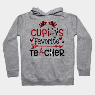 Cupids Favorite Teacher Valentine Day Teacher Hoodie